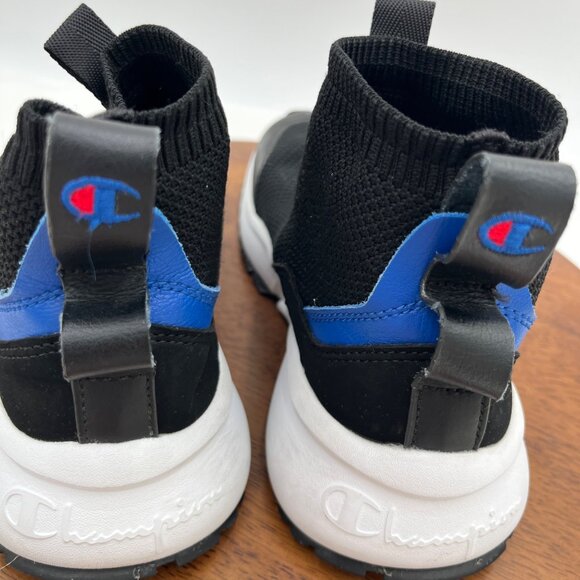 Champion Big Kids Rally Future Mid Casual Sneakers Black/Blue Boys Size 2 - Picture 15 of 15